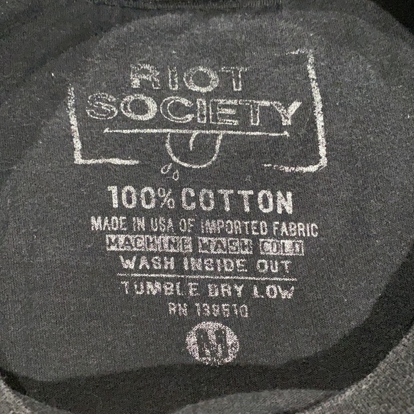 Riot Society T shirt 100% cotton ~goin back to Cali~ bear black size M jr - Picture 3 of 3